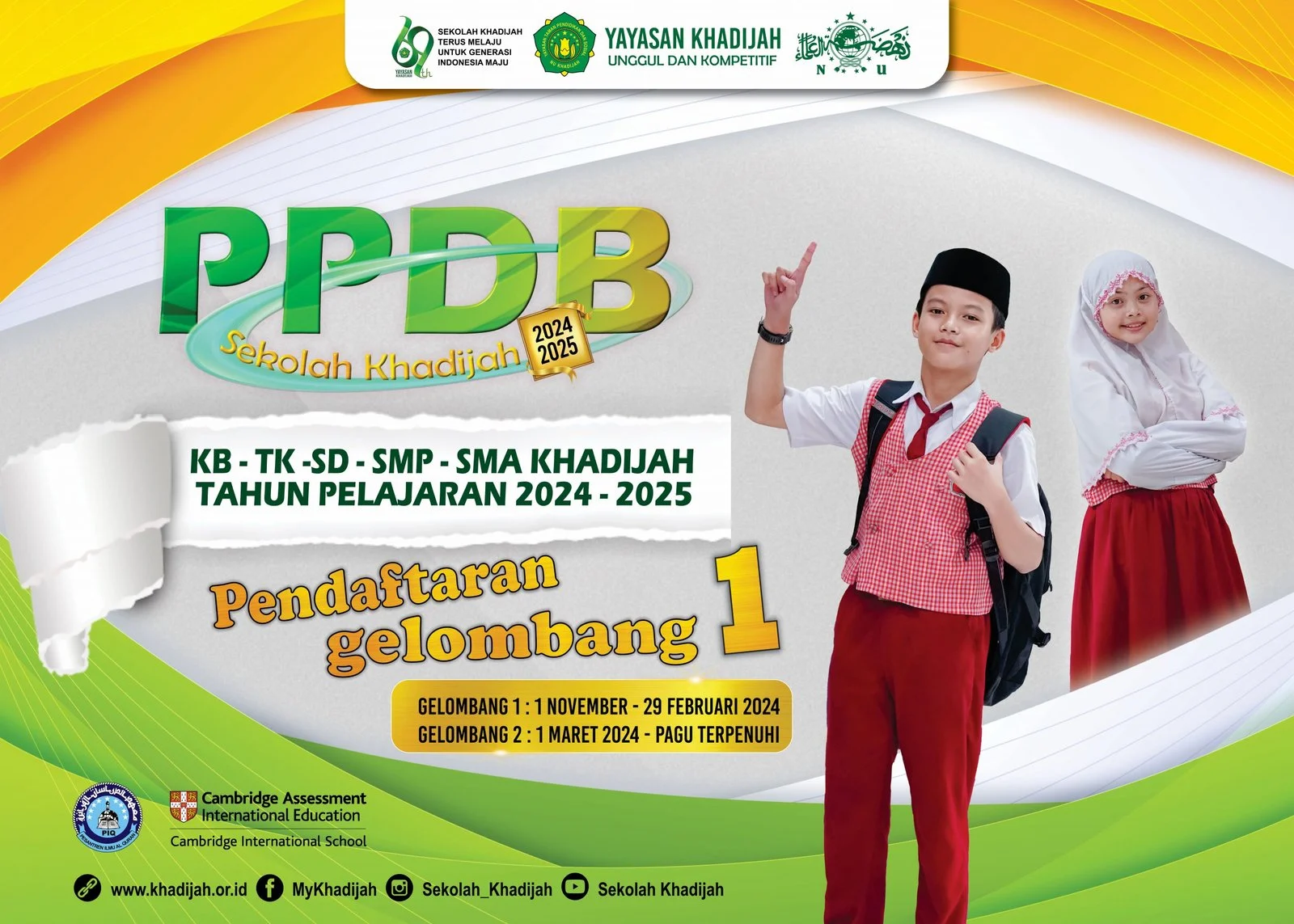 PPDB Sekolah Khadijah 2024-2025 Dibuka Mulai 1 November 2023