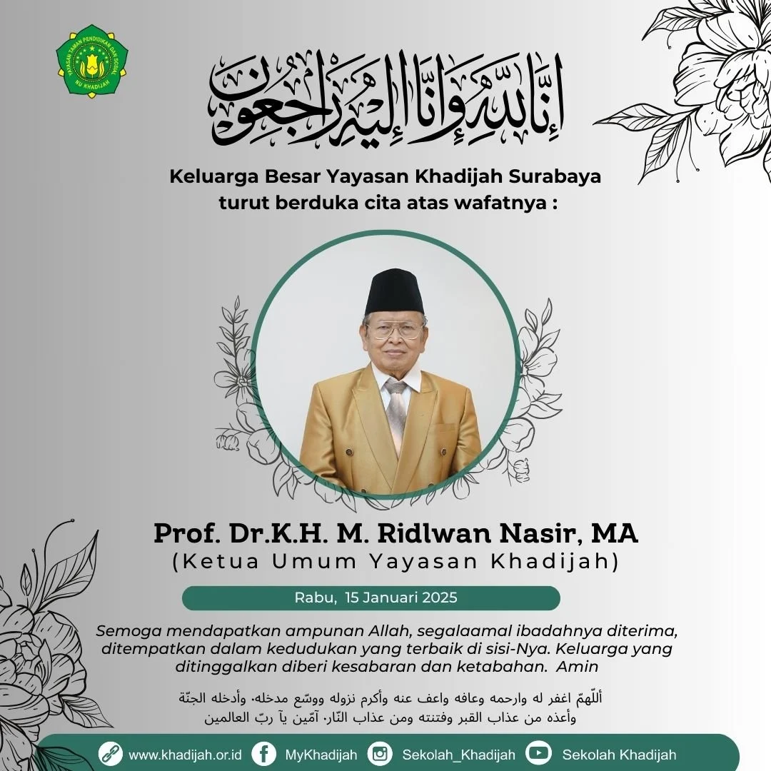 Prof. Dr. KH. M. Ridlwan Nasir, MA Ketua Umum Yayasan Khadijah Wafat Saat Pulang Umrah